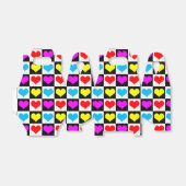 ラヴカラフルハート幾何学的ブロックプリント フェイバーボックス (折り畳みなし)