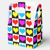 ラヴカラフルハート幾何学的ブロックプリント フェイバーボックス (オープン)