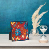 ラヴカラフル感動的フローラかわいらしカスタム フォトプラーク (インサイチュ)