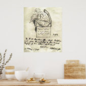 ラヴクラフトのスケッチ1934 ポスター (キッチン)