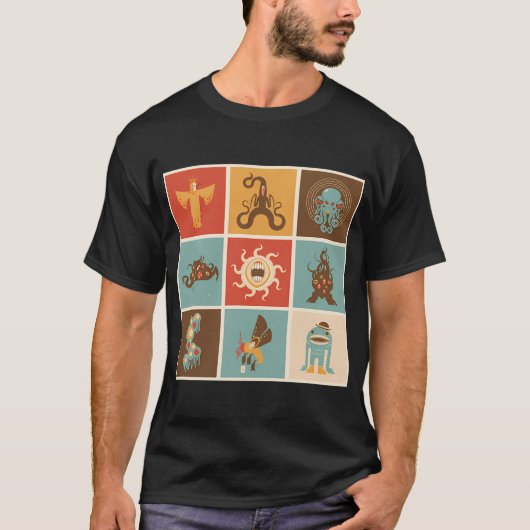 ラヴクラフト風スクウェア Tシャツ (正面)