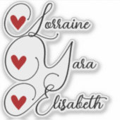 ラヴシンプルィーで手作りハートシンプルスタイリッシュ シール (正面)