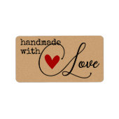 ラヴシンプルィーで手作りハートシンプルスタイリッシュ ラベル (正面)