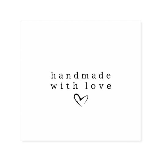 ラヴシンプルィーで手作りハート |白黒 セルフインキングスタンプ (デザイン)