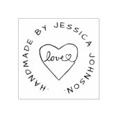 ラヴシンプルィー手作りハート名前をカスタムする ラバースタンプ (インプリント)