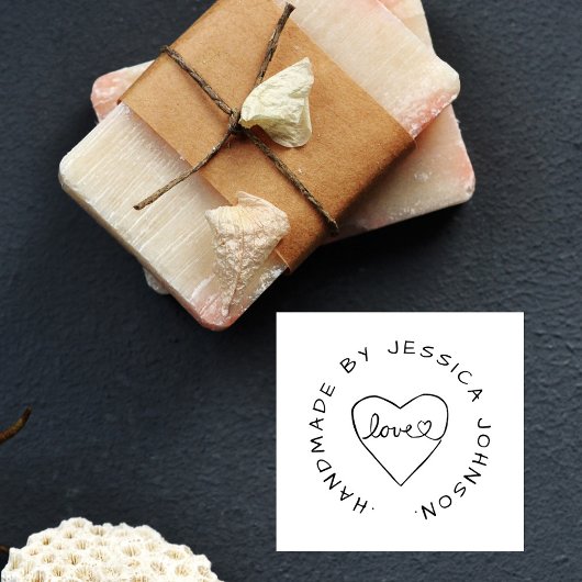 ラヴシンプルィー手作りハート名前をカスタムする ラバースタンプ