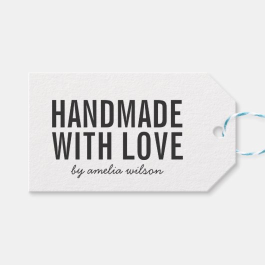 ラヴシンプルスタイリッシュク素朴クラフトで手作り ギフトタグ (正面(横))