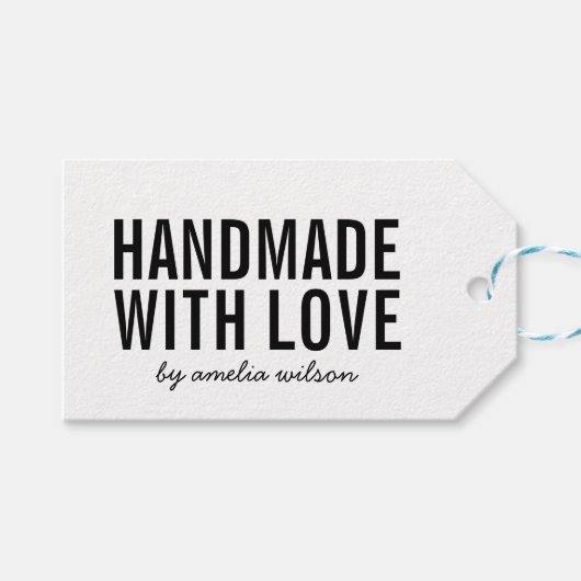 ラヴシンプルスタイリッシュク素朴クラフトで手作り ギフトタグ (正面(横))