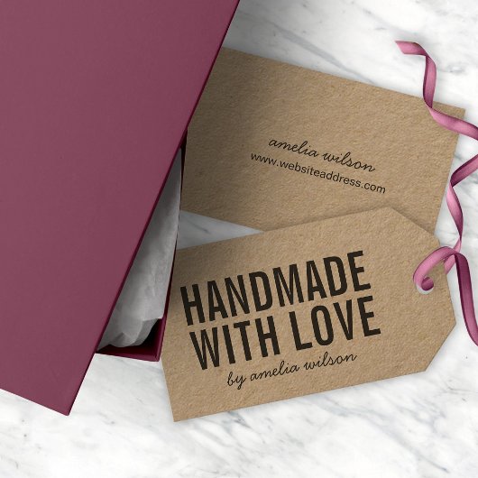 ラヴシンプルスタイリッシュク素朴クラフトで手作り ギフトタグ