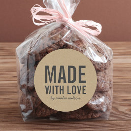 ラヴスタイリッシュ素朴はっきりしたクラフト製フェイク品 ラウンドシール