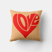 ラヴタイポグラフィハート形 クッション (裏面)