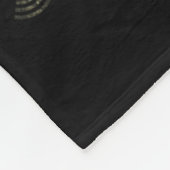 ラヴハートジャヴィエラグランジティーヴィンテージスタイルブラック フリースブランケット (角)