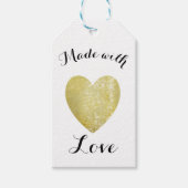 ラヴハートスタンプ金フェイク箔 ギフトタグ (正面)