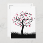 ラヴハートツリーロマンチックforバレンタインデイカード ポストカード (正面/裏面)
