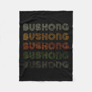 ラヴハートブッシュングランジティーヴィンテージスタイルブラック フリースブランケット