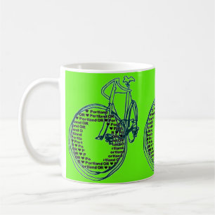 ラヴハートポートランドバイクルコーヒーマグ コーヒーマグカップ