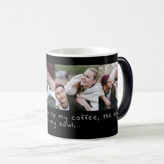 ラヴパーソナライズされたおもしろい引用文4 Photo Collage モーフィングマグカップ (正面右)