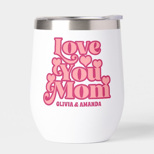 ラヴパーソナライズされたィユー母名前をカスタムする母の日 (左面)