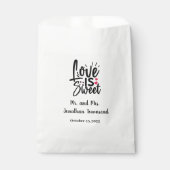 ラヴパーソナライズされたイズスウィート結婚式の引き出物バッグ フェイバーバッグ (正面)