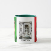 ラヴパーソナライズされたイタリア国旗の写真マグカップ マグカップ (中央)