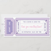 ラヴパーソナライズされたクーポン – パステル薄紫 招待状 (正面)