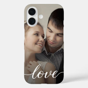 ラヴパーソナライズされたスクリプ結婚トの写真 iPhone 16ケース