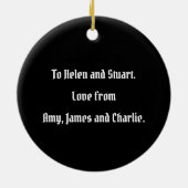 ラヴパーソナライズされたハートセラミック装飾 セラミックオーナメント (裏面)