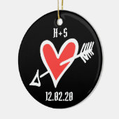 ラヴパーソナライズされたハートセラミック装飾 セラミックオーナメント (左)