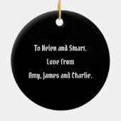 ラヴパーソナライズされたハートセラミック装飾 セラミックオーナメント (裏面)