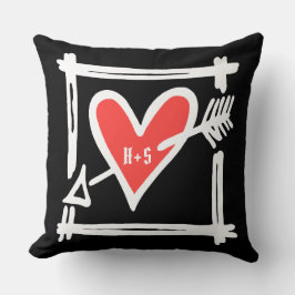 ラヴパーソナライズされたハート結婚のバレンタインデクッション クッション