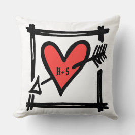 ラヴパーソナライズされたハート結婚のバレンタインデクッション クッション