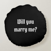 ラヴパーソナライズされたハート結婚提案用クッション ラウンドクッション (裏面)