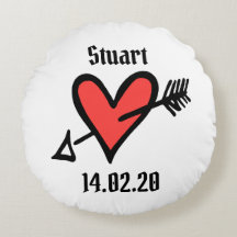 ラヴパーソナライズされたハート結婚提案用クッション
