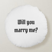ラヴパーソナライズされたハート結婚提案用クッション ラウンドクッション (裏面)