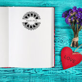 ラヴパーソナライズされたハート蔵書票ゴム印 ラバースタンプ