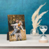 ラヴパーソナライズされたユーパパ写真 フォトプラーク (側面)