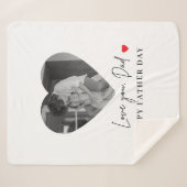 ラヴパーソナライズされたユーパパ写真 | 父の日贈り物 シェルパブランケット (正面(横))