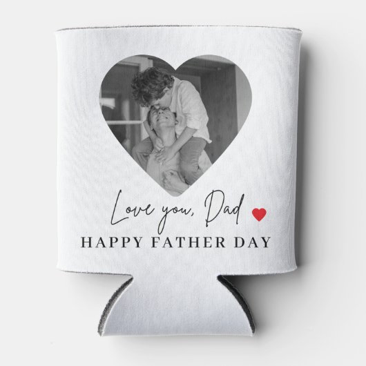ラヴパーソナライズされたユーパパ写真 | 父の日贈り物 缶クーラー (正面)
