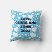 ラヴパーソナライズされたユーパパ父の日青 クッション (裏面)