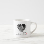ラヴパーソナライズされたユーパパ | ハート写真ギフト エスプレッソカップ (右)