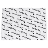 ラヴパーソナライズされたユーパパ |愛するパパ ラージペーパーバッグ (正面)