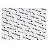 ラヴパーソナライズされたユーパパ |愛するパパ ラージペーパーバッグ (裏面)