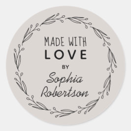 ラヴパーソナライズされたリース商品ラベル付き ラウンドシール