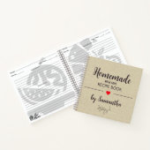 ラヴパーソナライズされたレシピ手帳の手作り ノートブック (内部)