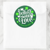 ラヴパーソナライズされた焼いたアイリッシュベーキング ラウンドシール (バッグ)