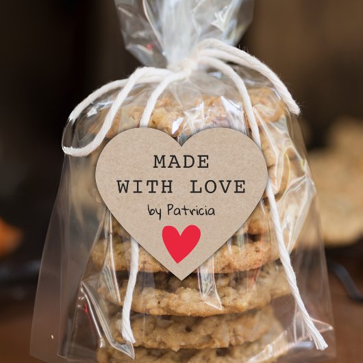 ラヴパーソナライズされた赤いハートクラフト製 ハートシール