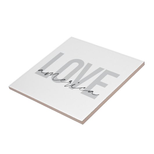 ラヴモダンアシンプルメリカのシッカッコいいクなデザイン タイル (側面)