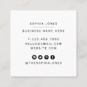 ラヴモダンィウィスクベーカリー事業で手作り スクエア名刺 (裏面)