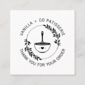 ラヴモダンィウィスクベーカリー事業で手作り スクエア名刺 (正面)