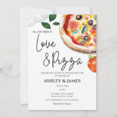 ラヴモダンィザカップル結婚ズブライダルシャワー 招待状 (正面)